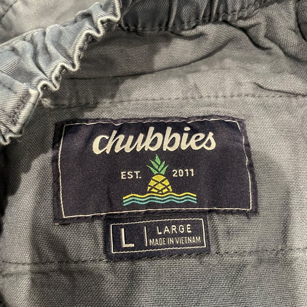 NWT Chubbies Men's L Blue The Cobblestones Originals Stretch Short 7" Elastic - Picture 3 of 10